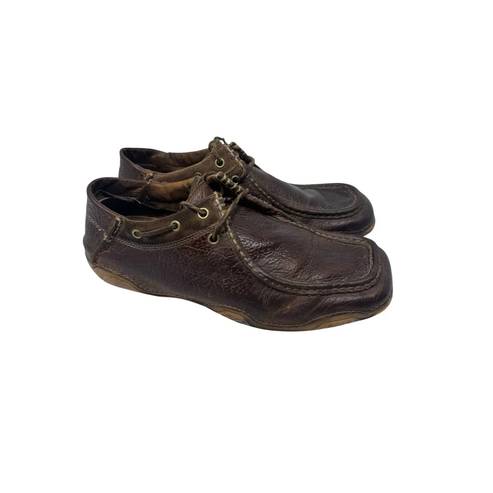 🔥Ariat Mens‎ Cruiser🎱💰 Brown Leather Moc Toe Slip On Shoes Size 10.5D
